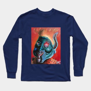 Weird Fiery Face Long Sleeve T-Shirt